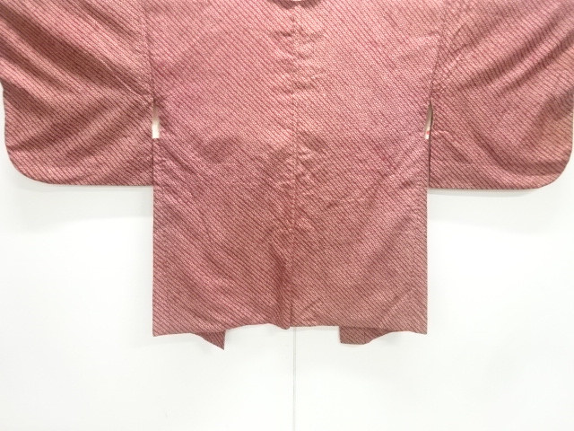 アンティーク　本総絞り斜め縞模様織出し羽織